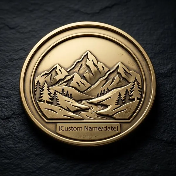 Achievement Gold Velvet Coin - personalised corporate gift