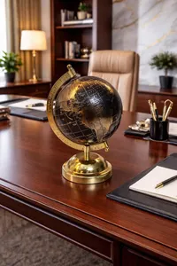 Brass Desk Globe Name Base thumbnail 2