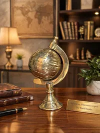 Brass Desk Globe Name Base thumbnail 3