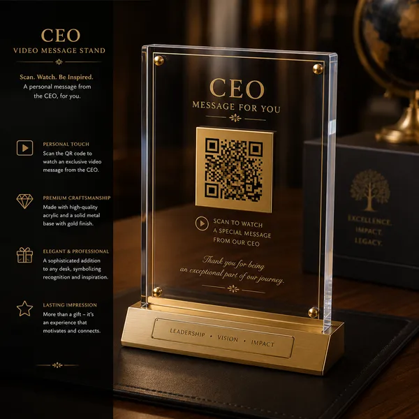 Ceo Qr Video Stand Acrylic - personalised corporate gift