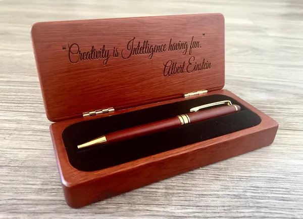 Wood Box Pen - personalised corporate gift