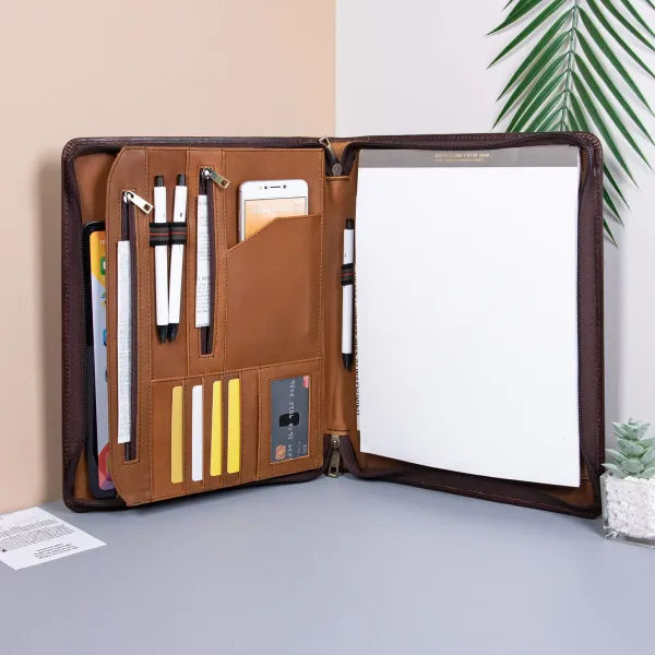Leather Embossed Portfolio - personalised corporate gift