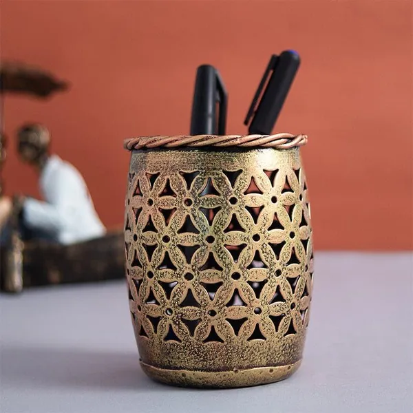 Brass Pen Stand - personalised corporate gift