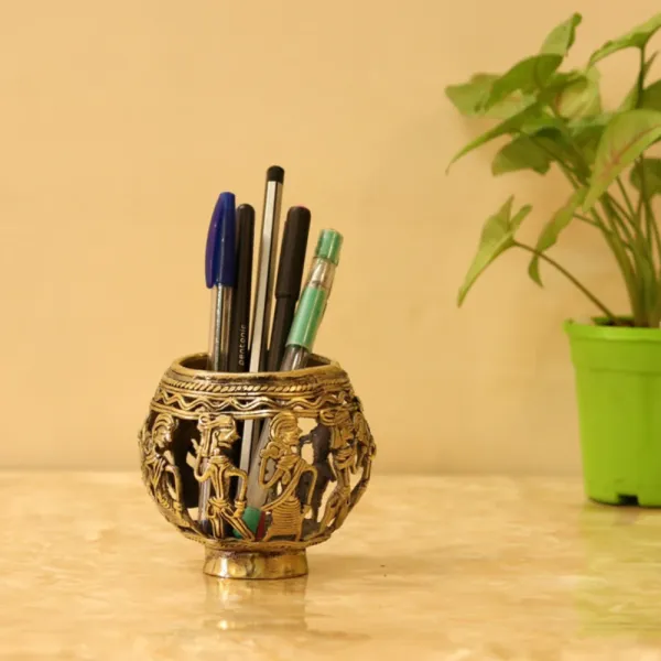 Brass Pen Stand - personalised corporate gift