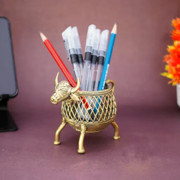 Brass Pen Stand - personalised corporate gift