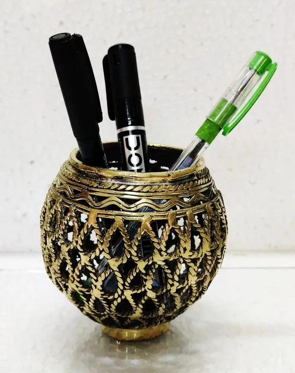 Brass Pen Stand - personalised corporate gift