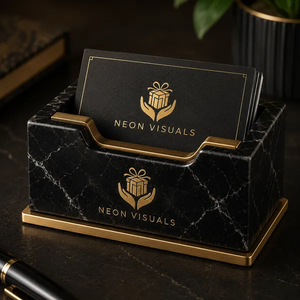 Marble Visiting Card Holder - personalised corporate gift