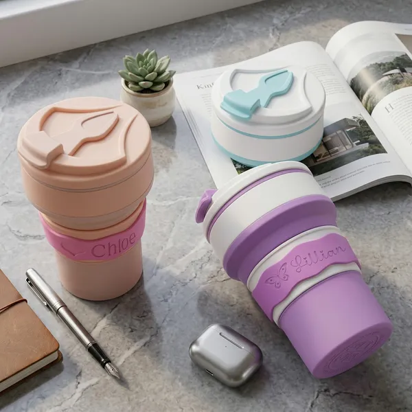 Collapsible Silicon Cup - personalised corporate gift