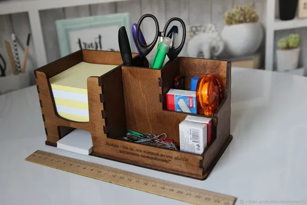 Bamboo Desk Organiser - personalised corporate gift