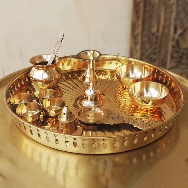 Brass Thali2 - personalised corporate gift