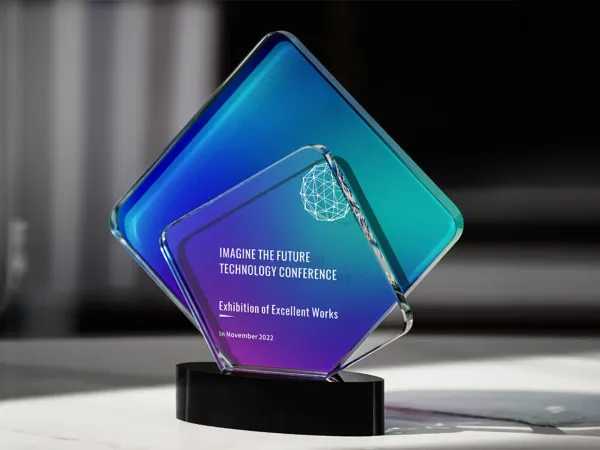 Personalised Crystal Award - personalised corporate gift