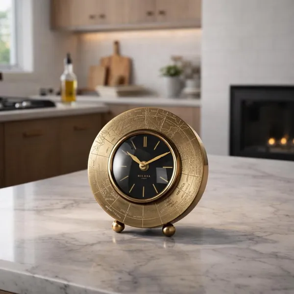 Antique Brass Clock - personalised corporate gift