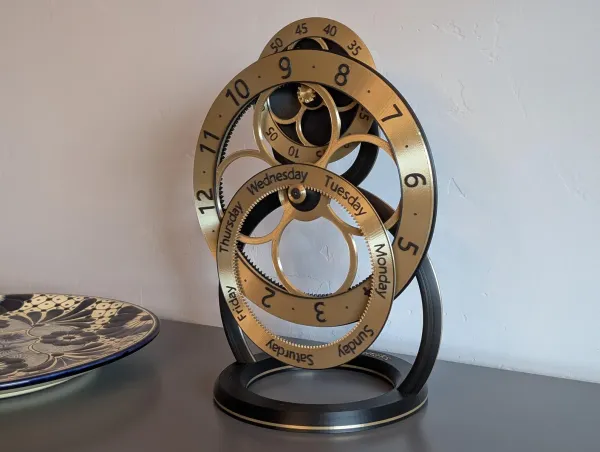 Unique Gear-driven Art Clock - personalised corporate gift