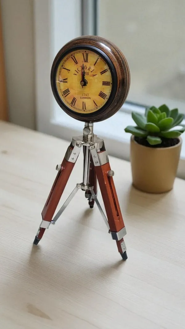Wood Antique Clock - personalised corporate gift
