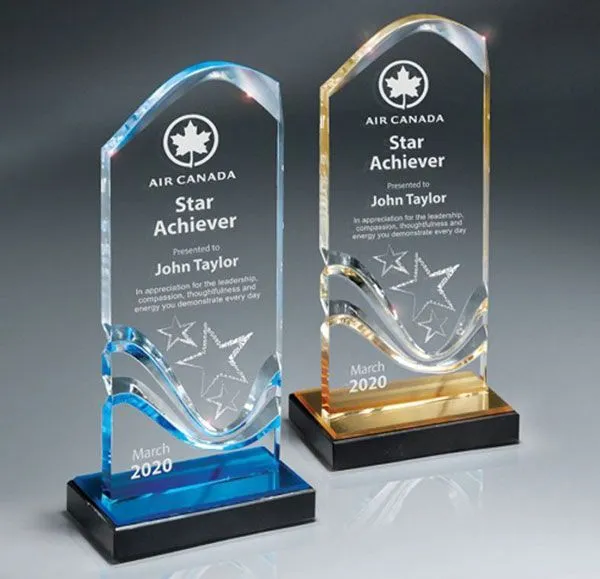 Acrylic Trophy Led Base - personalised corporate gift
