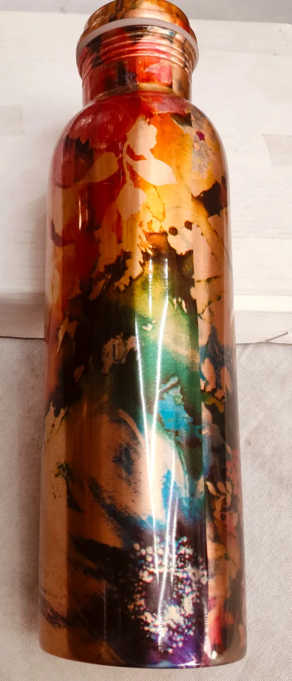 Peacock Printed Copper Bottle - personalised corporate gift