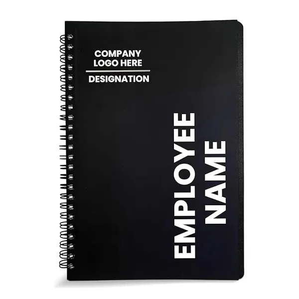 Spiral Black Diary - personalised corporate gift