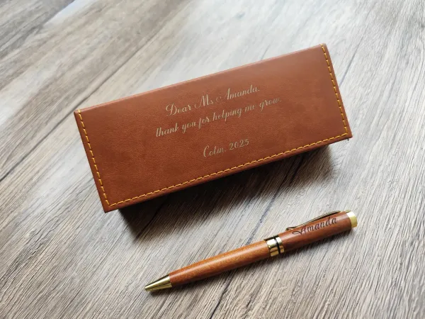 Personalsided Rosewood Ballpoint Pen - personalised corporate gift
