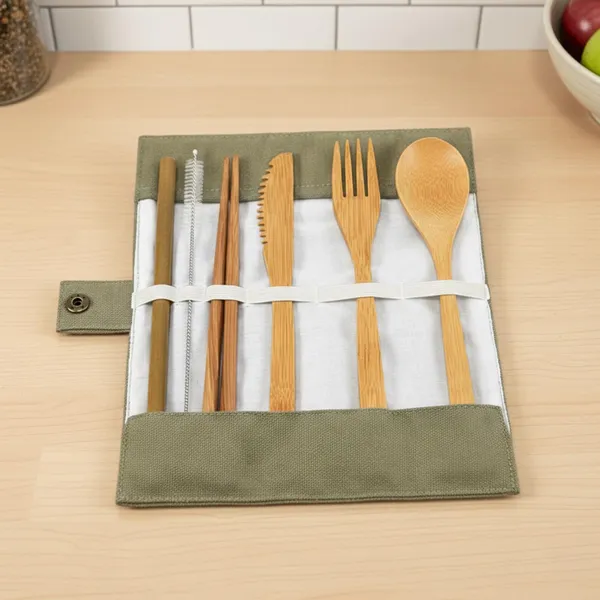 Bamboo Cutlerry Travel - personalised corporate gift