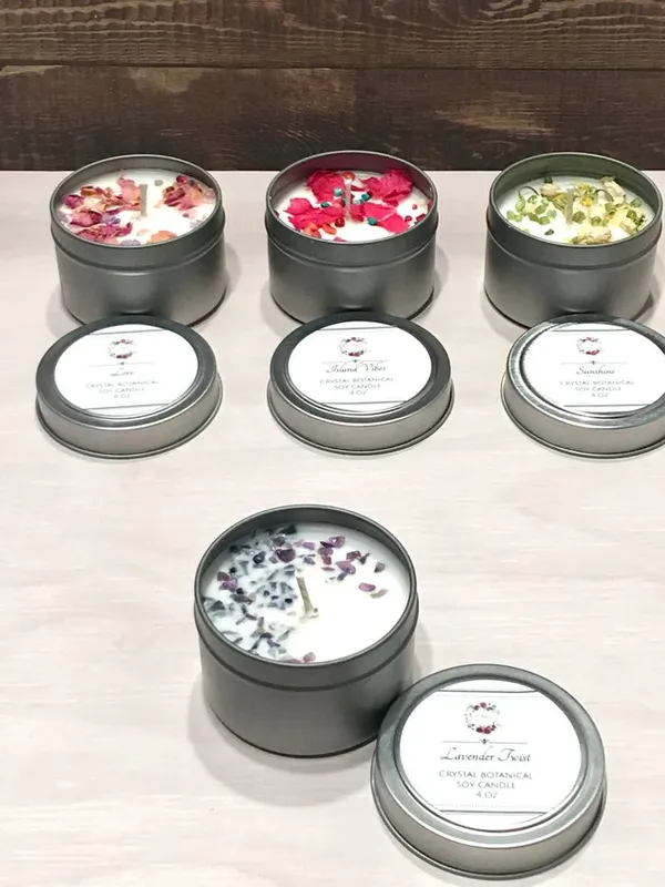 Organic Soy Candle Named Tin - personalised corporate gift