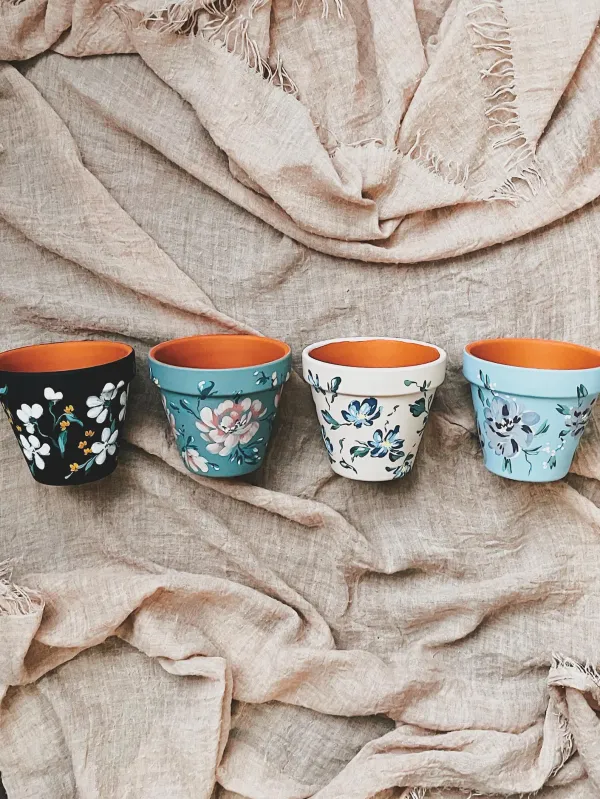 Terracota Planter Hand Painted - personalised corporate gift