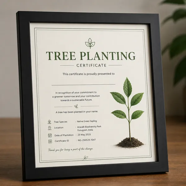 Tree Planting Certificate Framed - personalised corporate gift